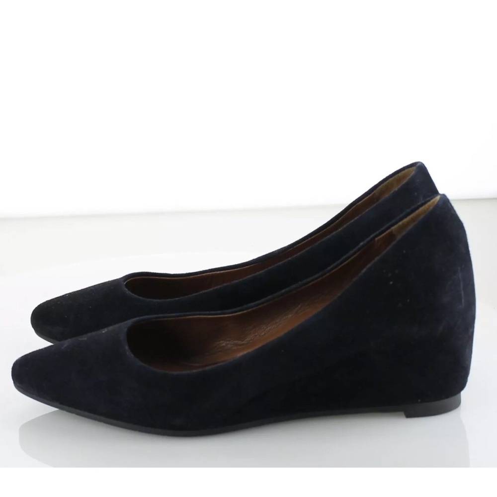 Aquaitlia Suede Pointed Toe Wedged Pumps
